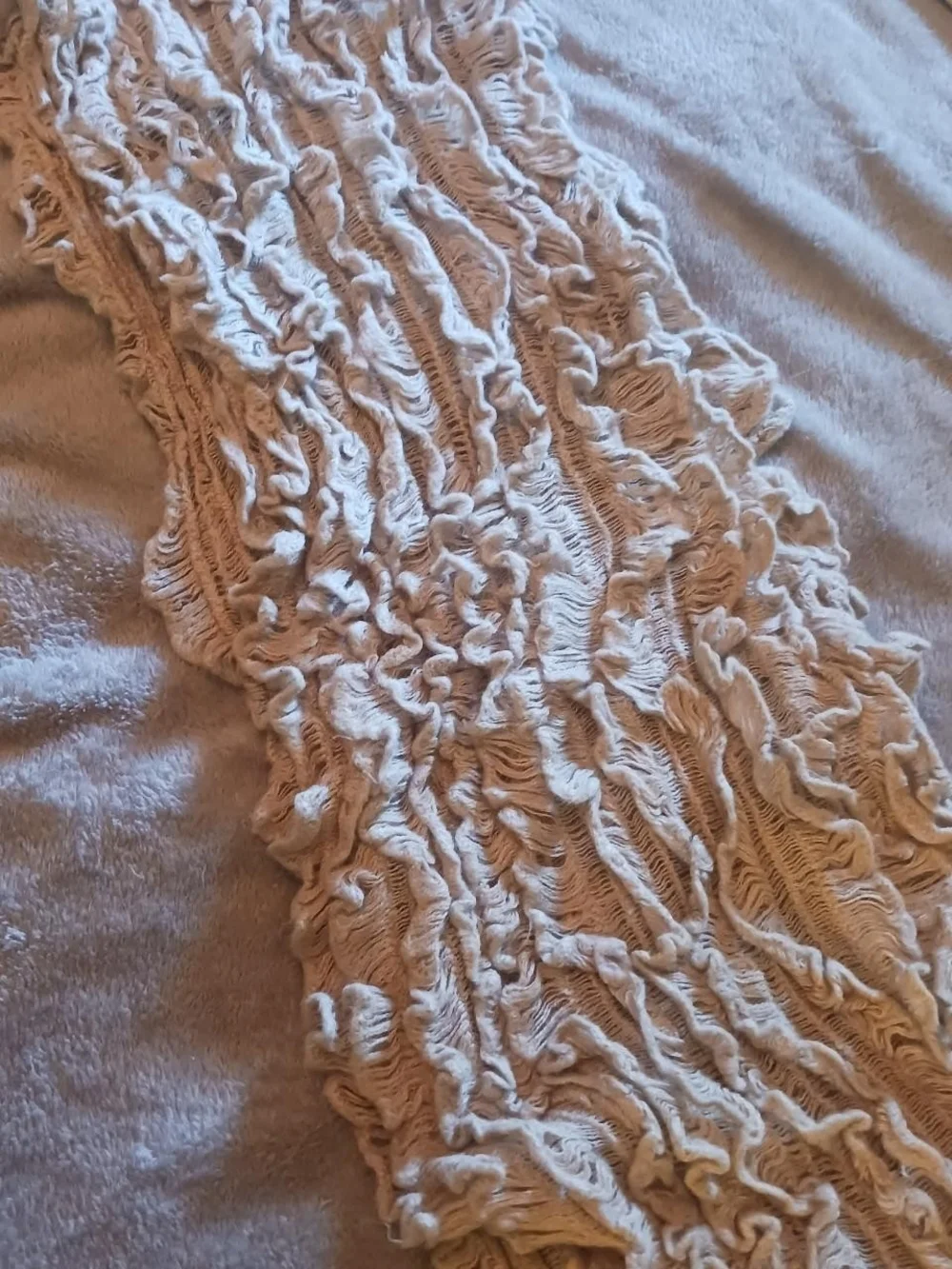 Women's Charming Charlie Ruffled Infinity Scarf - Light Tan